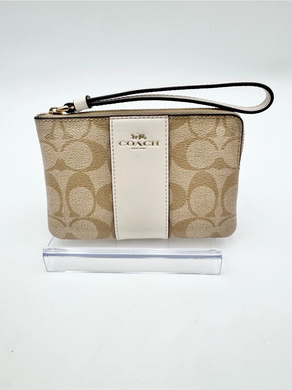 Coach corner zip wristlet
